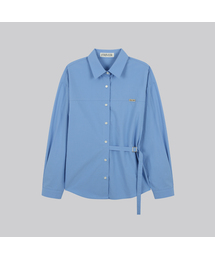 Oversized strap point shirt_Blue