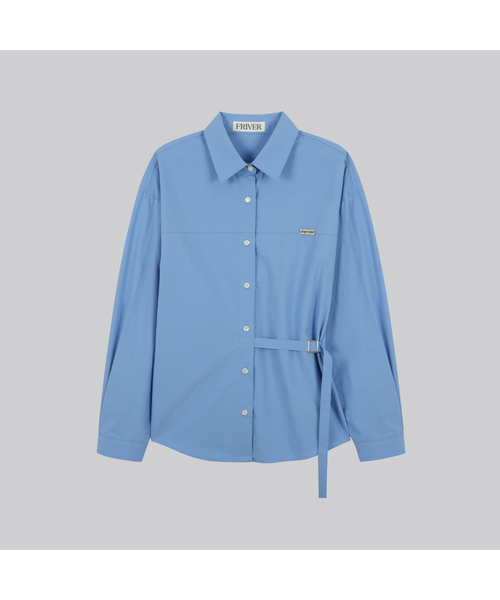FRIVER07(フリバー07)の「Oversized strap point shirt_Blue(シャツ/ブラウス・レディース・ブルー・FREE)」の1枚目の写真