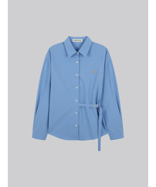 FRIVER07(フリバー07)の「Oversized strap point shirt_Blue(シャツ/ブラウス・レディース・ブルー・FREE)」の2枚目の写真