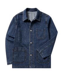 MANNERGRAM（マナーグラム）の「[カンディアーニ イタリア輸入生地] カンディアーニ ワークジャケット ミディアムブルー（ミリタリージャケット）」