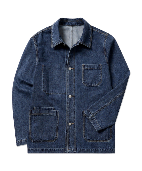 ITALY カンディアーニ ワークジャケット ミディアムブルー