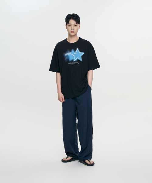 SLOW RECORD HOUSE（スローレコードハウス）の「ナイロンワンタックパンツ_ネイビー（その他パンツ・レディース・その他・SMALL/MEDIUM/LARGE）」の6枚目の写真