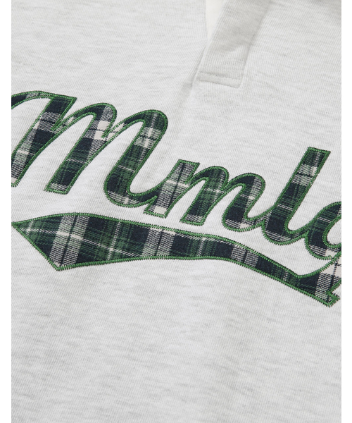 MMLG（エムエムエルジー）の「[Mmlg] CHECK PLAY RUGBY SWEAT (ASH GREY)（スウェット・レディース・その他・SMALL/MEDIUM/LARGE/X-LARGE）」の4枚目の写真