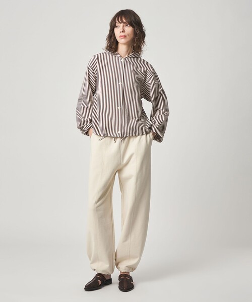 Steven Alan(スティーブンアラン)の「<Steven Alan>コットン キュプラ ストライプ フード シャツ(シャツ/ブラウス・レディース・ブラウン/ネイビー・M/S)」の5枚目の写真