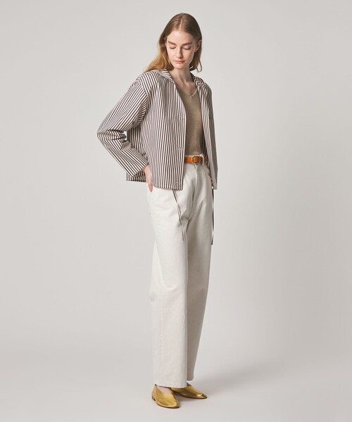 Steven Alan(スティーブンアラン)の「<Steven Alan>コットン キュプラ ストライプ フード シャツ(シャツ/ブラウス・レディース・ブラウン/ネイビー・M/S)」の10枚目の写真