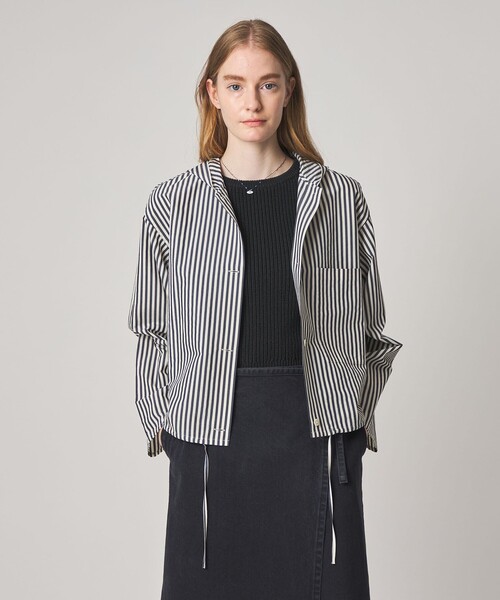 Steven Alan(スティーブンアラン)の「<Steven Alan>コットン キュプラ ストライプ フード シャツ(シャツ/ブラウス・レディース・ブラウン/ネイビー・M/S)」の14枚目の写真