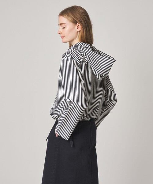 Steven Alan(スティーブンアラン)の「<Steven Alan>コットン キュプラ ストライプ フード シャツ(シャツ/ブラウス・レディース・ブラウン/ネイビー・M/S)」の17枚目の写真