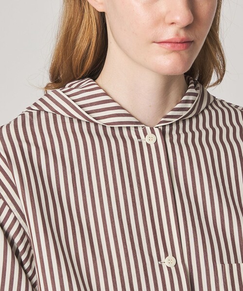 Steven Alan(スティーブンアラン)の「<Steven Alan>コットン キュプラ ストライプ フード シャツ(シャツ/ブラウス・レディース・ブラウン/ネイビー・M/S)」の21枚目の写真