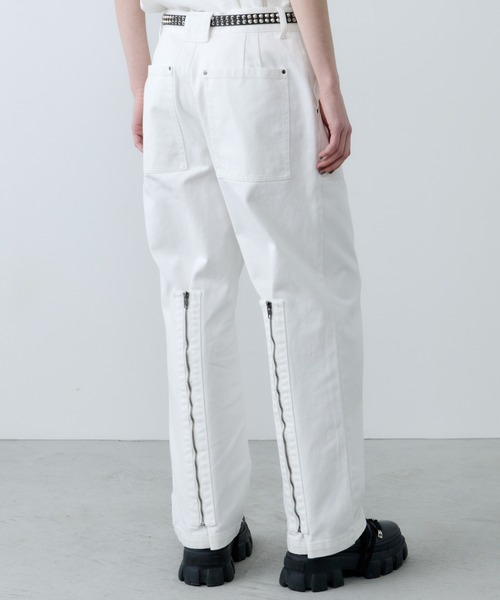 AIVER（アイバー）の「AIVER　ボンテージデニムベイカーパンツ（その他パンツ・メンズ・ブラック/ホワイト・LARGE/MEDIUM/SMALL/X-SMALL）」の2枚目の写真