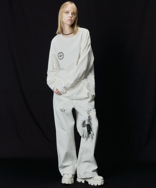 AIVER（アイバー）の「AIVER　ボンテージデニムベイカーパンツ（その他パンツ・メンズ・ブラック/ホワイト・LARGE/MEDIUM/SMALL/X-SMALL）」の12枚目の写真