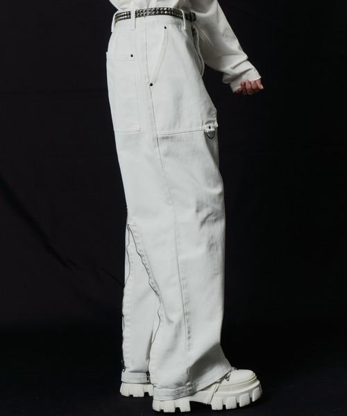 AIVER（アイバー）の「AIVER　ボンテージデニムベイカーパンツ（その他パンツ・メンズ・ブラック/ホワイト・LARGE/MEDIUM/SMALL/X-SMALL）」の8枚目の写真