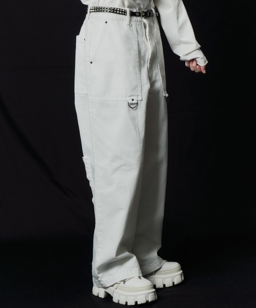 AIVER（アイバー）の「AIVER　ボンテージデニムベイカーパンツ（その他パンツ・メンズ・ブラック/ホワイト・LARGE/MEDIUM/SMALL/X-SMALL）」の9枚目の写真