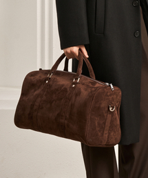 HYOJI（ヒョージ）の「スエードボストンバッグ（ディープブラウン）（ボストンバッグ）」