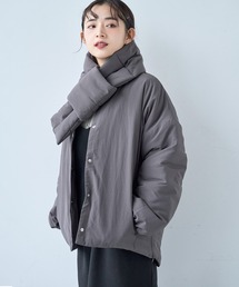 mil（ミル）の「マフラー付き ノーカラー 中綿ジャケット 【585134】（ダウンジャケット/コート）」