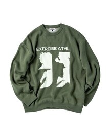 EXERCISE（エクササイズ）の「RUNNER PUZZLE PIECE JACQUARD KNIT_SAGE GREEN（ニット/セーター）」