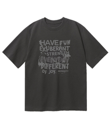 ファンストレイオーバーフィット半袖Tシャツ [ダークグレー]