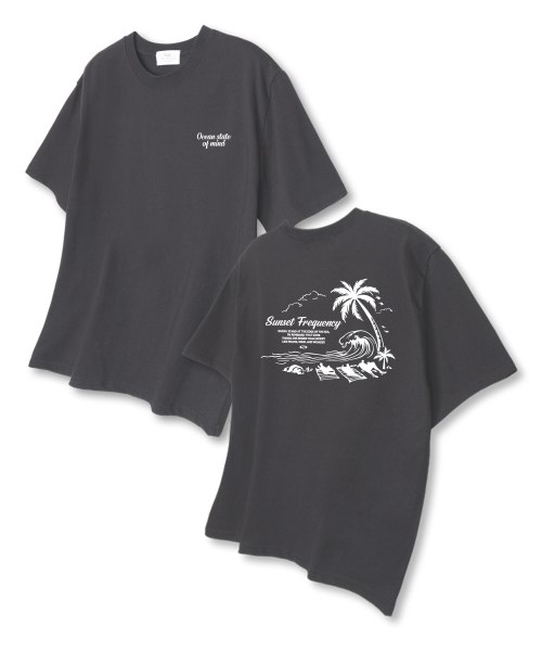 TI.GLAKE(ティーグレイク)の「オーシャンステート オーバーサイズ 半袖Tシャツ ダークグレー(Tシャツ/カットソー・レディース・その他・LARGE/X-LARGE/XX-LARGE)」の1枚目の写真