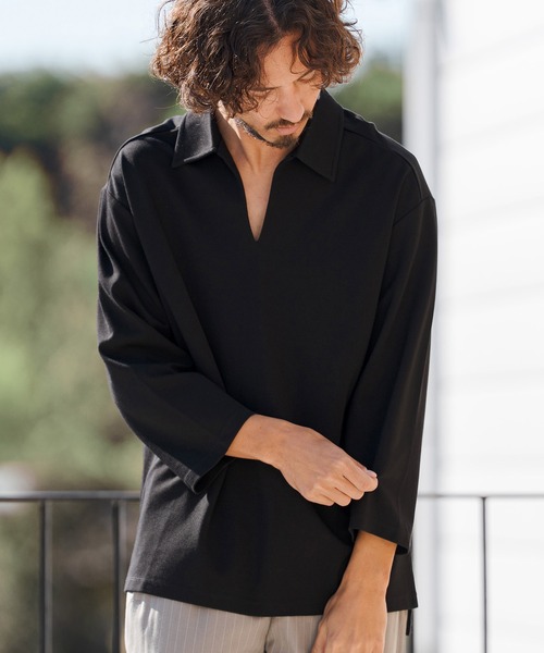 CAMBIO(�J���r�I)��ms6347- Ponti Skipper 3-4 Sleeve Polo Shirts 7�����|���V���c(S61326cmb)(�|���V���c)