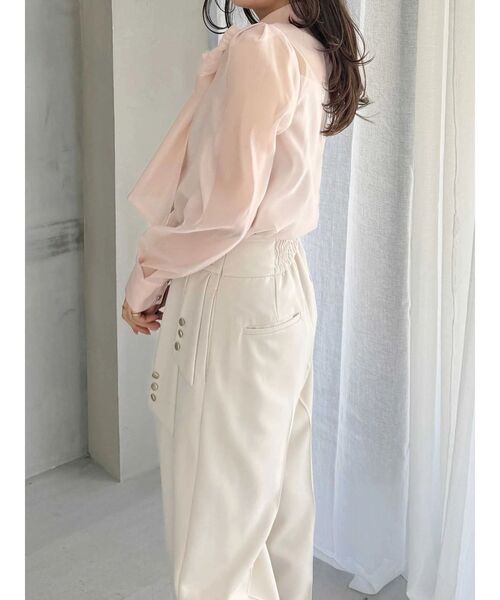 MERCURYDUO(マーキュリーデュオ)の「【セットアップ着用可】サイドベルトストレートパンツ(その他パンツ・レディース・アイボリー/ブラウン・MEDIUM/SMALL)」の13枚目の写真