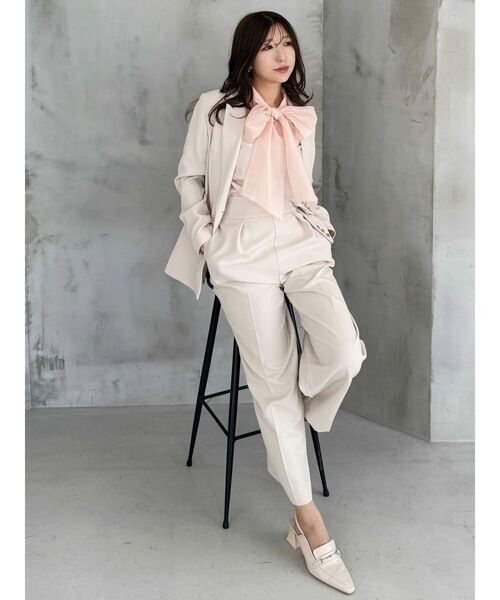 MERCURYDUO(マーキュリーデュオ)の「【セットアップ着用可】サイドベルトストレートパンツ(その他パンツ・レディース・アイボリー/ブラウン・MEDIUM/SMALL)」の15枚目の写真