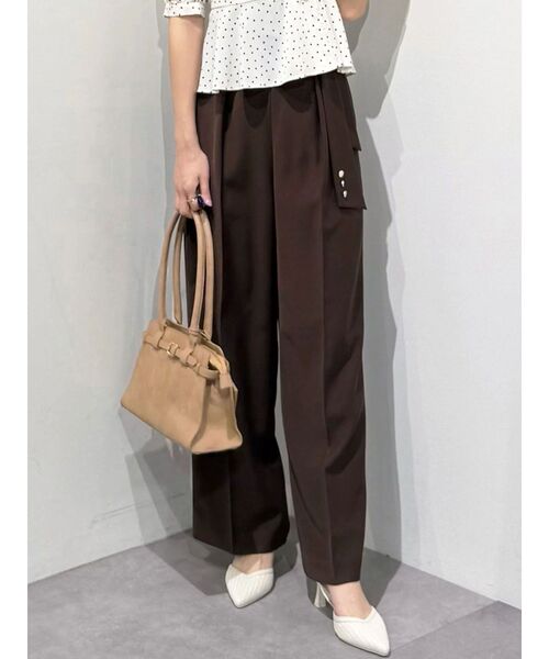 MERCURYDUO(マーキュリーデュオ)の「【セットアップ着用可】サイドベルトストレートパンツ(その他パンツ・レディース・アイボリー/ブラウン・MEDIUM/SMALL)」の17枚目の写真