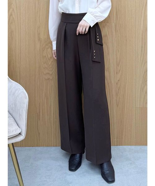 MERCURYDUO(マーキュリーデュオ)の「【セットアップ着用可】サイドベルトストレートパンツ(その他パンツ・レディース・アイボリー/ブラウン・MEDIUM/SMALL)」の22枚目の写真