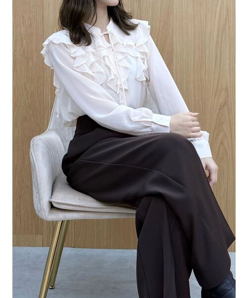 MERCURYDUO（マーキュリーデュオ）の「【セットアップ着用可】サイドベルトストレートパンツ（その他パンツ・レディース・アイボリー/ブラウン・MEDIUM/SMALL）」の20枚目の写真