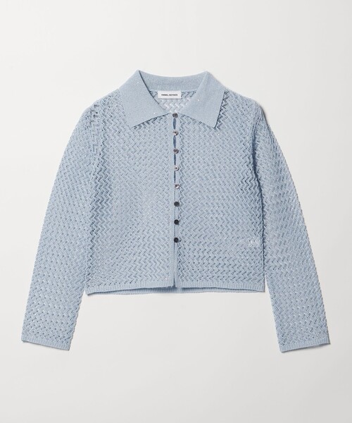 EMMEL REFINES（エメルリファインズ）の「＜EMMEL REFINES＞EM HM スパンコール メッシュ ニット（ニット/セーター・レディース・ライトブルー/ライトピンク/ホワイト・FREE）」の2枚目の写真