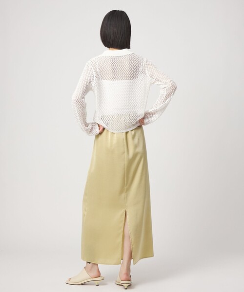 EMMEL REFINES（エメルリファインズ）の「＜EMMEL REFINES＞EM HM スパンコール メッシュ ニット（ニット/セーター・レディース・ライトブルー/ライトピンク/ホワイト・FREE）」の9枚目の写真