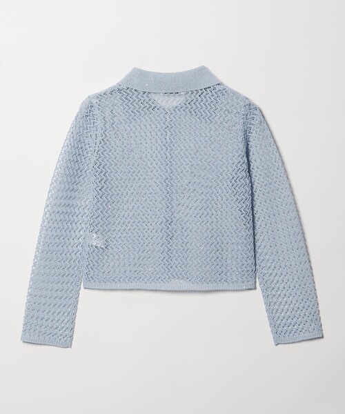 EMMEL REFINES（エメルリファインズ）の「＜EMMEL REFINES＞EM HM スパンコール メッシュ ニット（ニット/セーター・レディース・ライトブルー/ライトピンク/ホワイト・FREE）」の10枚目の写真