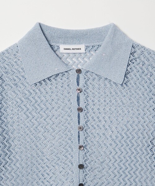EMMEL REFINES（エメルリファインズ）の「＜EMMEL REFINES＞EM HM スパンコール メッシュ ニット（ニット/セーター・レディース・ライトブルー/ライトピンク/ホワイト・FREE）」の11枚目の写真