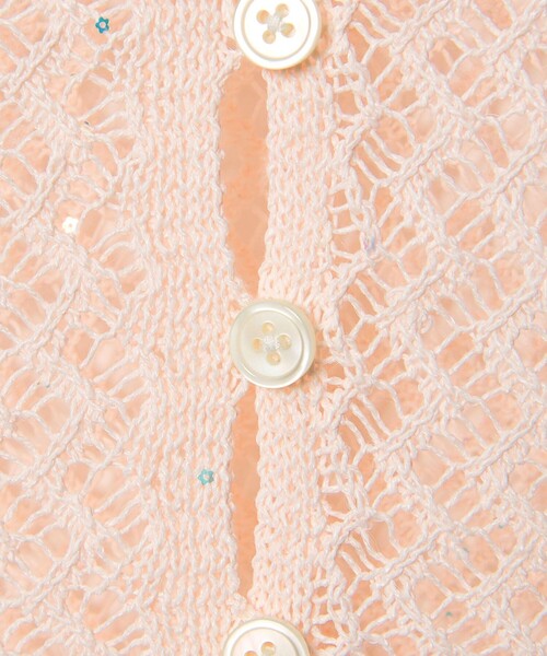 EMMEL REFINES（エメルリファインズ）の「＜EMMEL REFINES＞EM HM スパンコール メッシュ ニット（ニット/セーター・レディース・ライトブルー/ライトピンク/ホワイト・FREE）」の22枚目の写真