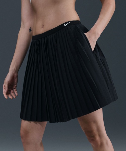 NIKE(ナイキ)の「NIKE AS W NSW PLEATED SKIRT / ナイキ ウィメンズ NSW プリーテッド スカート 【SP】(スカート・レディース・ブラウン/ブラック・S/M/L)」の2枚目の写真