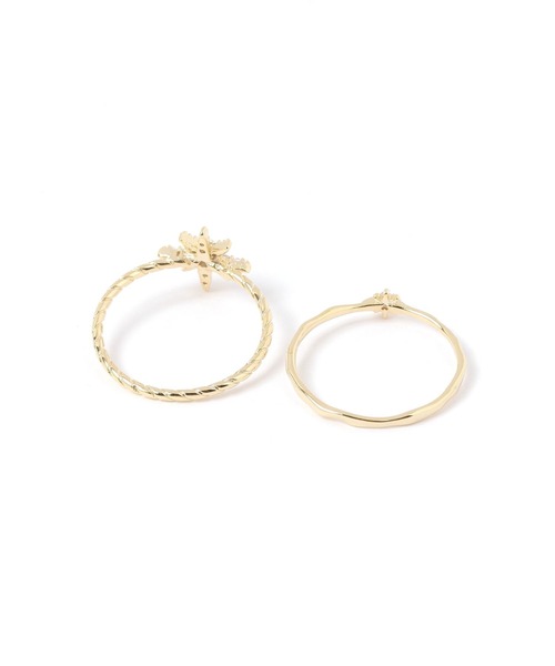 studio CLIP（スタディオクリップ）の「【daily CLIP】キュービックジルコニアルミナスリング 2個セット（リング・レディース・その他1・FREE）」の2枚目の写真