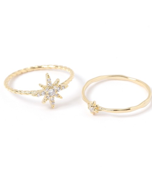 studio CLIP（スタディオクリップ）の「【daily CLIP】キュービックジルコニアルミナスリング 2個セット（リング・レディース・その他1・FREE）」の3枚目の写真