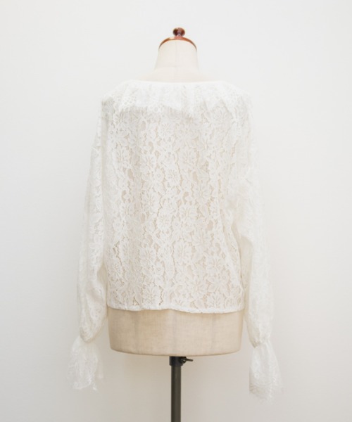 CLETTE(クレット)の「CLETTEオリジナルリボンタイスカラップレースブラウス(シャツ/ブラウス・レディース・ブラック/ホワイト・4L/3L/LL)」の18枚目の写真
