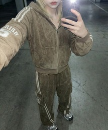 .KOM（ドットコム）の「『.KOM/ドットケーオーエム』ヴィンテージウォッシュラインカーゴワイドパンツ【Y】【CN】（スウェットパンツ）」