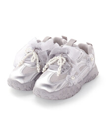 SLAP SLIP（スラップスリップ）の「キラふわフラワーリボンスニーカー(17~22cm)（スニーカー）」