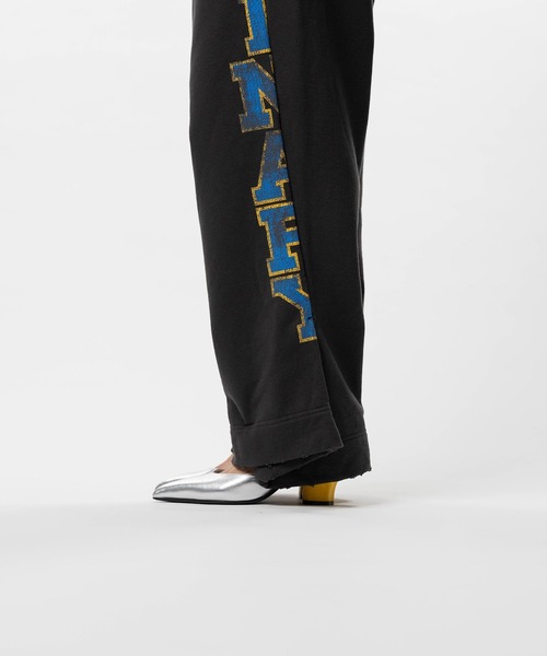 Maison MIHARA YASUHIRO（メゾンミハラヤスヒロ）の「College Print Sweat Pants（スウェットパンツ・レディース・ブラック/グレー・38/36/40）」の7枚目の写真