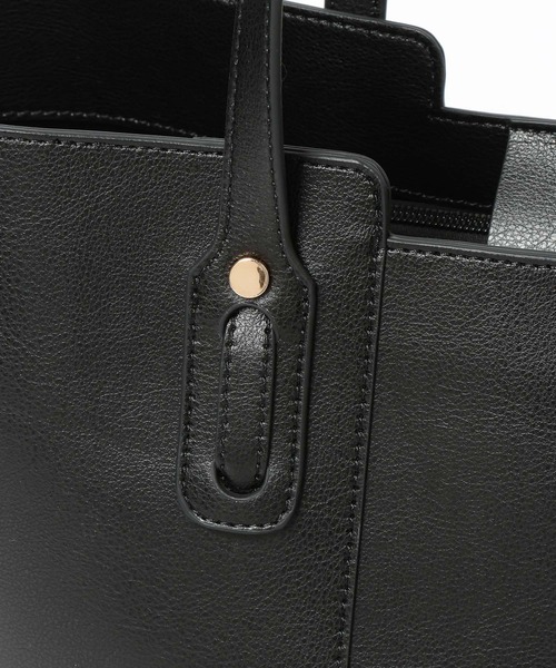 Andemiu(アンデミュウ)の「PCケース付きキリカエトートバッグ639537(トートバッグ・レディース・ブラック/ネイビー/アイボリー・FREE)」の13枚目の写真