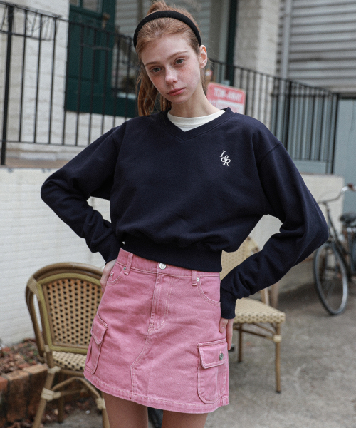 LOSSYROW(ロッシロー)の「L&R Logo V neck sweatshirt Navy(スウェット・レディース・その他・FREE)」の3枚目の写真