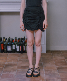LULUCHOU（ルルシュ）の「Shirring Skirt - BLACK（スカート）」