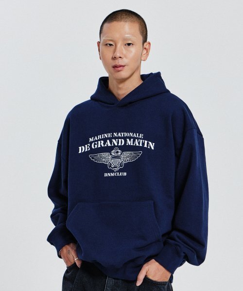 DE GRAND MATIN(ディグランドマーティン)の「V.HEAVY HOOD SWEAT CLUB_NAVY(パーカー・メンズ・その他・FREE)」の1枚目の写真