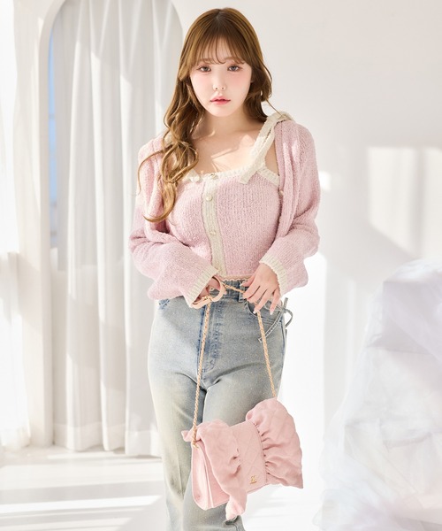 one after another NICE CLAUP（ワンアフターアナザーナイスクラップ）の「【新色追加】リボンキルティングバッグ（ショルダーバッグ・レディース・アイボリー/ピンク系その他/ブラック系その他・FREE）」の18枚目の写真