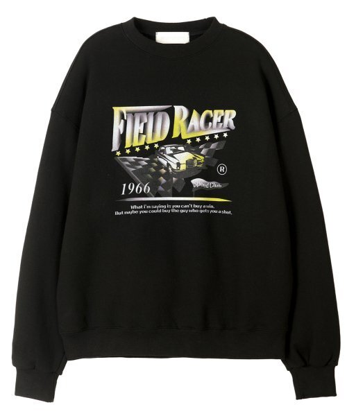 SECONDMONO(セカンドモノローグ)の「フィールドレーサーグラフィックオーバーサイズスウェットシャツブラックSETS015BLACK(スウェット・レディース・その他・M/L/S)」の1枚目の写真