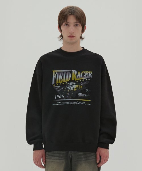 SECONDMONO(セカンドモノローグ)の「フィールドレーサーグラフィックオーバーサイズスウェットシャツブラックSETS015BLACK(スウェット・レディース・その他・M/L/S)」の5枚目の写真