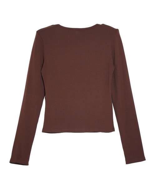 Pt18kg(プラチナイチハチキログラム)の「アシメカットアウト スリムトップス(Tシャツ/カットソー・レディース・ブラック/ブラウン/オレンジ/ホワイト・FREE)」の16枚目の写真