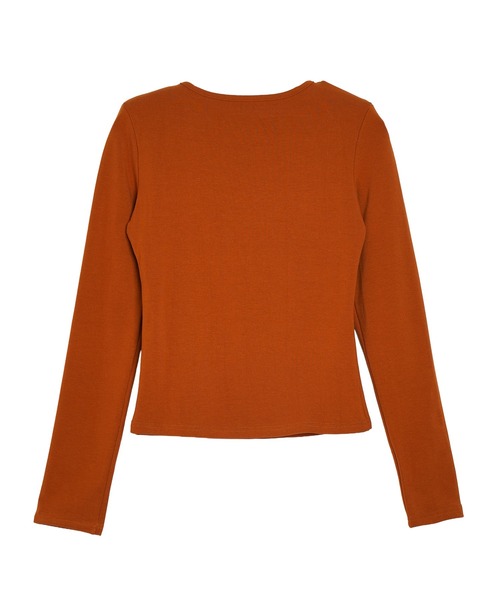 Pt18kg(プラチナイチハチキログラム)の「アシメカットアウト スリムトップス(Tシャツ/カットソー・レディース・ブラック/ブラウン/オレンジ/ホワイト・FREE)」の15枚目の写真