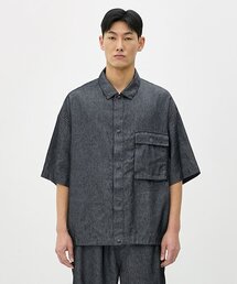 ERRORS EXCEPTED（エラーズエクスペクティド）の「SH315BK リネンオーバーシャツ（インディゴブラック）（シャツ/ブラウス）」