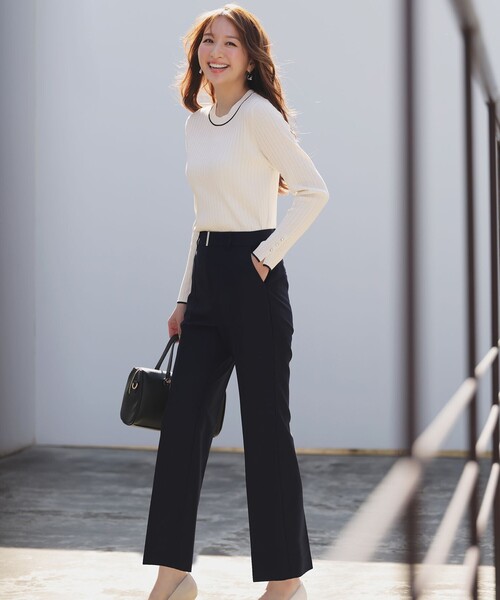 ANY SIS（エニィスィス）の「ラインポイント ニット（ニット/セーター・レディース・ホワイト系/ライトグリーン系/ネイビー系・MEDIUM）」の19枚目の写真